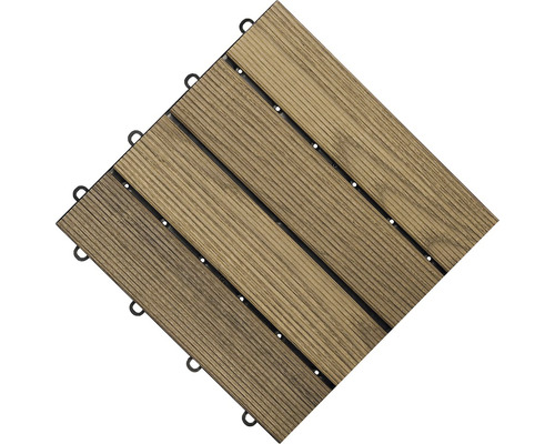 Dřevěná terasová dlaždice s klik systémem