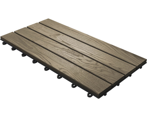 Dřevěná terasová dlaždice s klik systémem