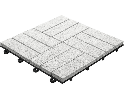 Čtvercová terasová dlaždice imitace kamene s plastovou spodní konstrukcí