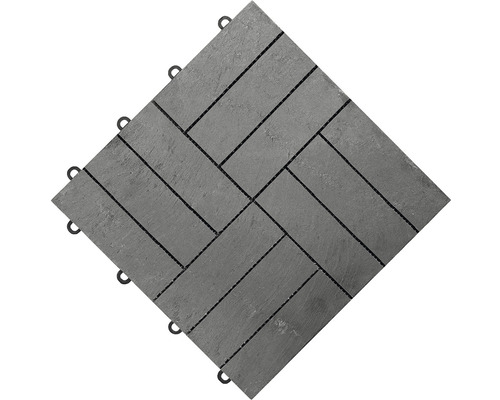 Teracová dlaždice z plastu s imitací dřeva ve vzoru rybí kosti