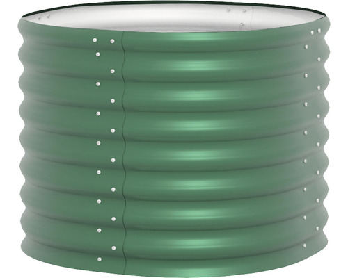 Kovový vyvýšený záhon s vlnitým povrchem