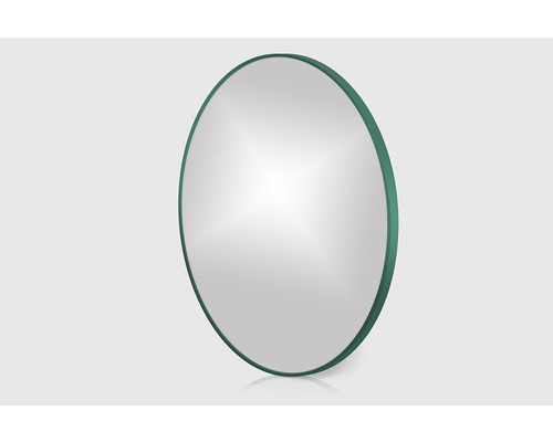 Kulaté zrcadlo do koupelny ROUND LINE MIRROR Ø 40 cm v zeleném rámu