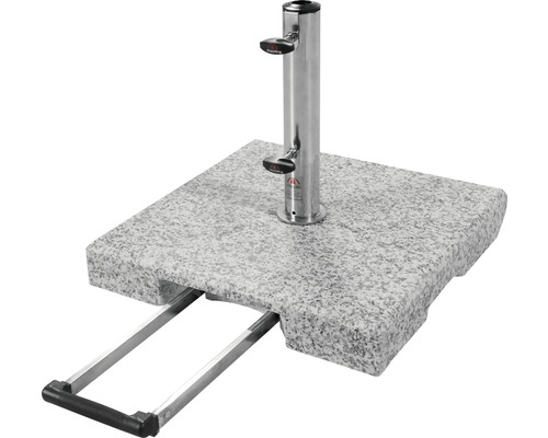 Čtvercový žulový stojan na slunečníky s rukojetí