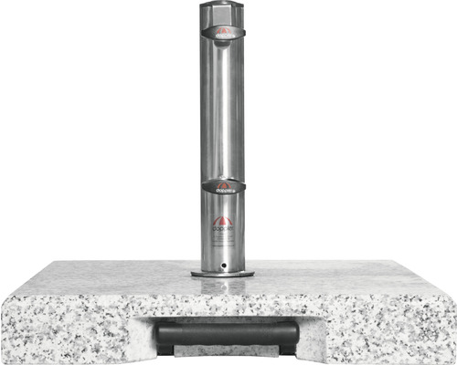 Žulový stojan na slunečník s nerezovou trubkou