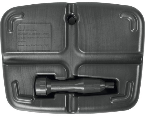 Plastový stojan na slunečník zespodu