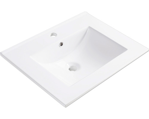 Umyvadlo na skříňku Legs keramika bílá 60 x 46 x 16,5 cm 36,011,60 Keramické umyvadlo s otvorem pro baterii a přepadem
