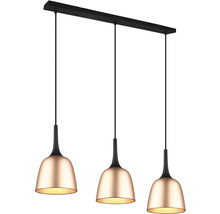 Lustr CHIRON 3xE27 4 W černý/matná mosaz