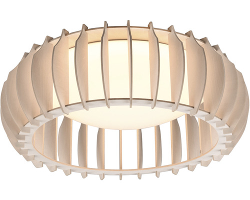LED stropní svítidlo MONTE 16,5 W 2200 lm 3000 K bílé/barva dřeva stmívatelné Kulaté stropní svítidlo s dřevěnými detaily