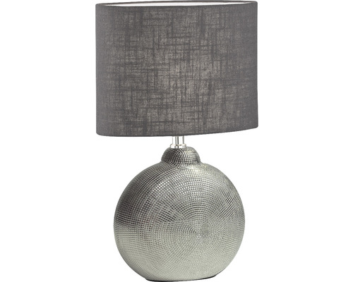 Stolní lampa FORO E27 1x40W stříbrná antik