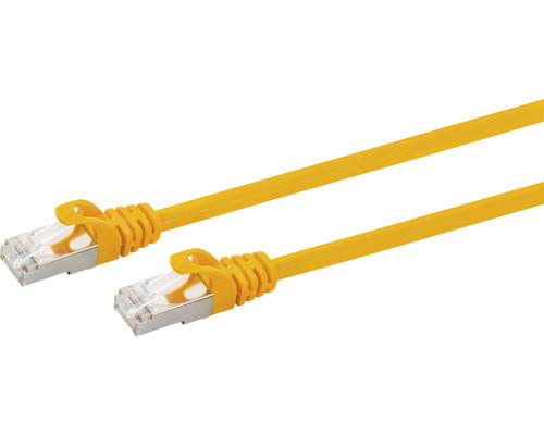 Žlutý síťový kabel s konektorem RJ45