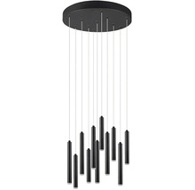 LED lustr TUBULAR 11x2,5 W 11x220 lm 3000 K černý stmívatelný