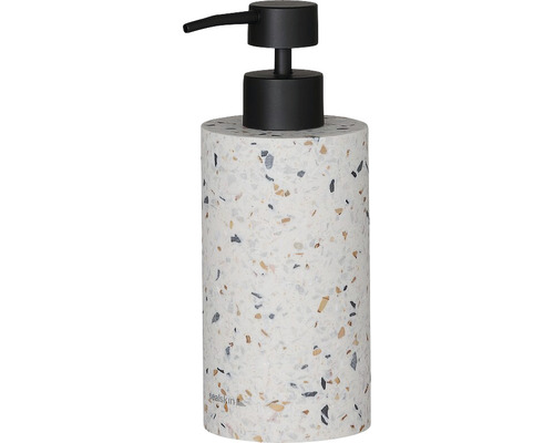 Dávkovač mýdla z teracového materiálu s černou dávkovací hlavou