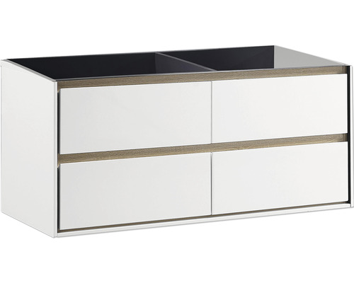 Koupelnová skříňka pod umyvadlo Differnz Providence bílá 119 x 51,5 x 44,5 cm Skříňka pod umyvadlo se čtyřmi zásuvkami