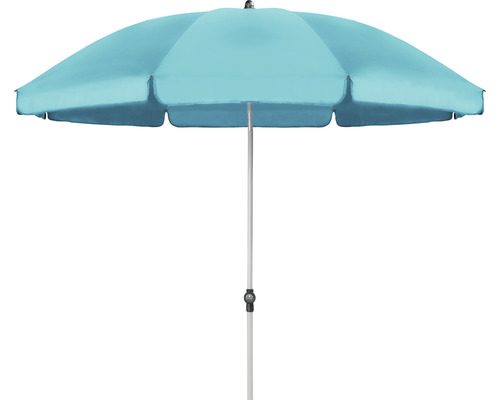 Otevřený kulatý slunečník s centrální tyčí