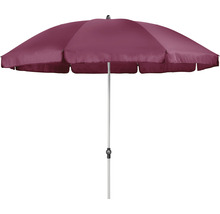 Volně stojící bordó slunečník s kovovou tyčí