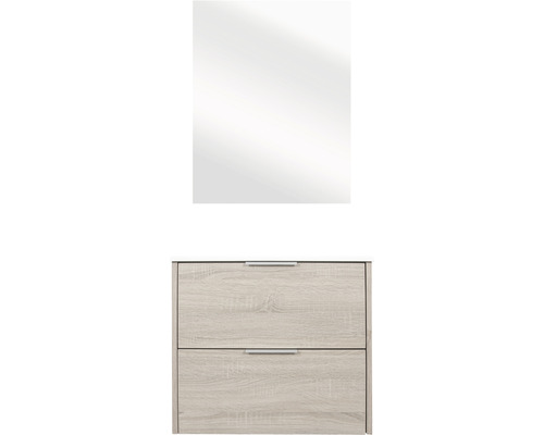 Skříňka na boty se dvěma přihrádkami a zrcadlem