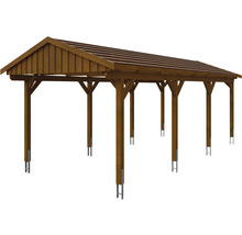Přístřešek na auto SKAN HOLZ Fichtelberg 317 x 808 cm ořech