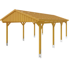 Přístřešek na auto SKAN HOLZ Fichtelberg 423 x 808 cm dub světlý