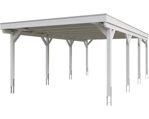 Volně stojící dřevěný přístřešek pro auto