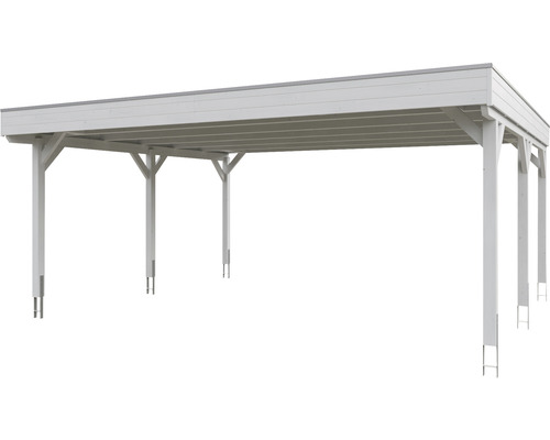 Dřevěný carport s rovnou střechou