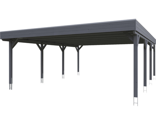 Dřevěný carport s plochou střechou