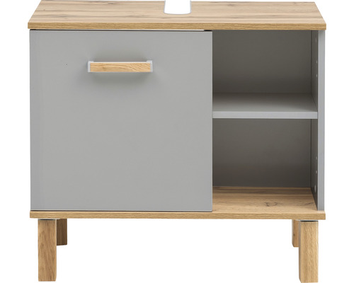 Skříňka pod umyvadlo s jedněmi dvířky a otevřenou přihrádkou