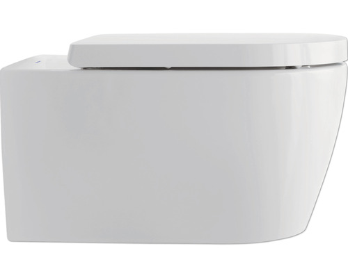 Závěsná keramická toaleta s hlubokým splachováním, pohled shora