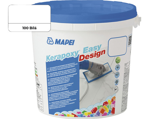 Spárovací hmota Mapei Kerapoxy Easy Design 100 bílá 3 kg Epoxidová spárovací hmota Mapei Kerapoxy Easy Design v kbelíku