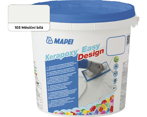 Spárovací hmota Mapei Kerapoxy Easy Design 103 měs. bílá 3 kg Kbelík epoxidové spárovací hmoty Mapei Kerapoxy Easy Design