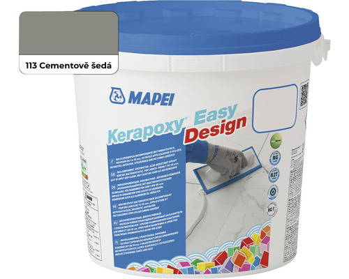 Spárovací hmota Mapei Kerapoxy Easy Design 113 cem. šedá 3 kg Mapei Kerapoxy Easy Design malta, cementově šedá