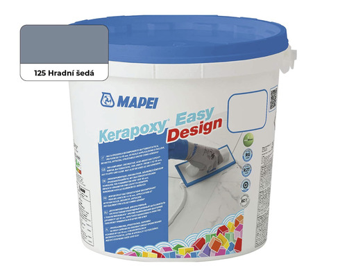 Spárovací hmota Mapei Kerapoxy Easy Design 125 hradní šedá 3 kg Kbelík epoxidové malty a lepidla Mapei Kerapoxy Easy Design