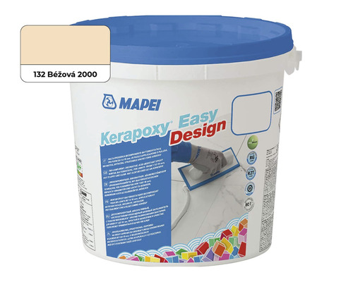 Spárovací hmota Mapei Kerapoxy Easy Design 132 béžová 3 kg Kbelík epoxidové spárovací hmoty Mapei Kerapoxy Easy Design