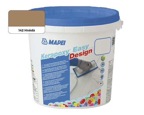 Spárovací hmota Mapei Kerapoxy Easy Design 142 hnědá 3 kg Kbelík Kerapoxy Easy Design od Mapei, odstín 142 hnědá