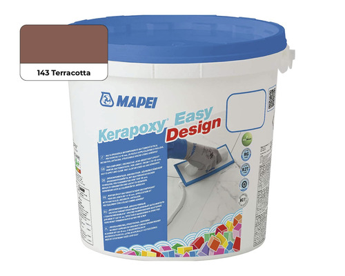 Spárovací hmota Mapei Kerapoxy Easy Design 143 terracotta 3 kg Kbelík epoxidové malty Kerapoxy Easy Design Terakota