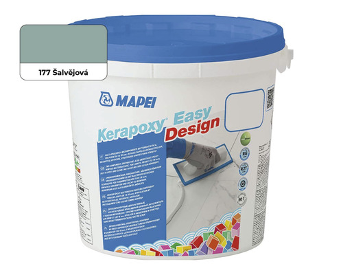 Spárovací hmota Mapei Kerapoxy Easy Design 177 šalvějová 3 kg Kbelík Kerapoxy Easy Design od Mapei