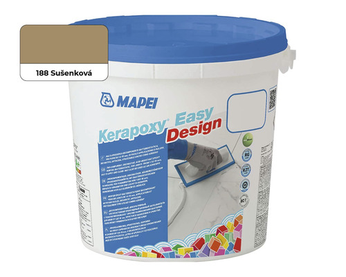 Spárovací hmota Mapei Kerapoxy Easy Design 188 sušenková 3 kg Kbelík epoxidové malty Kerapoxy Easy Design
