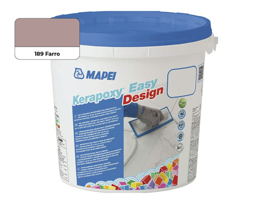 Spárovací hmota Mapei Kerapoxy Easy Design 189 farro 3 kg Kbelík na maltu Mapei Kerapoxy Easy Design