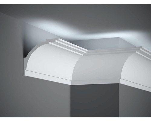 Stropní lišta pro LED osvětlení MD105 Polyforce bílá, Mardom 240 x 10,8 x 12,2 cm
