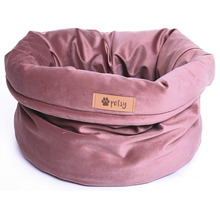 Pelíšek pro psa "BASKET" ROYAL Ø 40 cm růžový