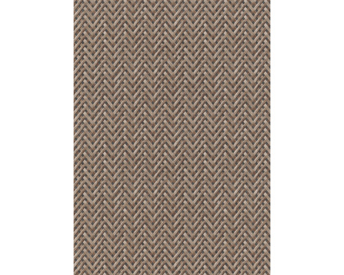 Vliesová tapeta 10209-11 Code Nature Pruhy hnědá 0,53 x 10,05 m Detail koberce se vzorem rybí kosti