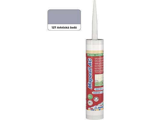 Silikon Mapei Mapesil AC 127 arktická šedá 310 ml Tuba Mapesil AC Arktická šedá 127