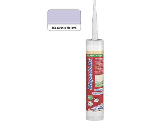 Silikon Mapei Mapesil AC 163 světle fialová 310 ml Tuba se světle fialovým sanitárním silikonem