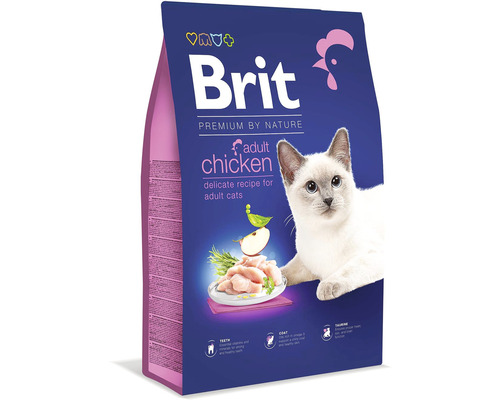 Granule pro kočky Brit Premium by Nature Cat Adult Chicken 8 kg kuřecí