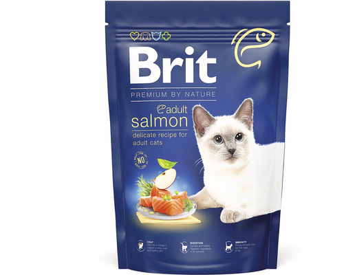 Granule pro kočky Brit Premium by Nature Cat Adult Salmon 1,5 kg s lososem