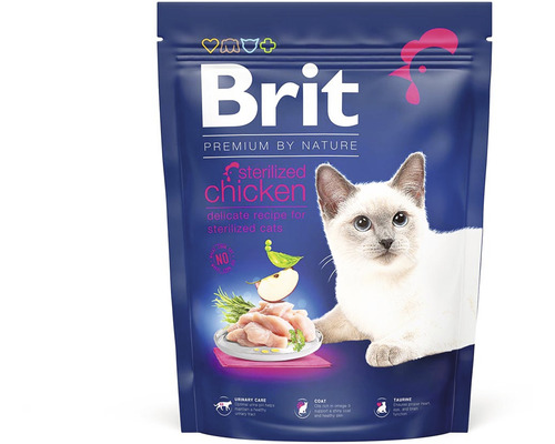 Granule pro kočky Brit Premium by Nature Cat Sterilized Chicken 300 g