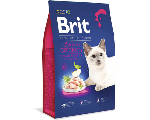 Granule pro kočky Brit Premium by Nature Cat Sterilized Chicken 8 kg