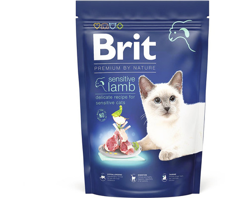 Granule pro kočky Brit Premium by Nature Cat Sensitive Lamb 1,5 kg