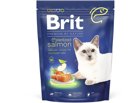 Granule pro kočky Brit Premium by Nature Cat Sterilized Salmon 300 g