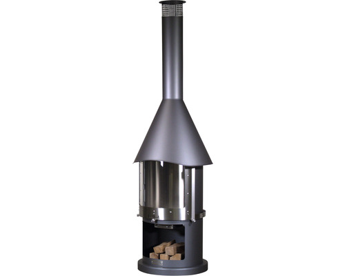 Zahradní grilovací krb s dřevem