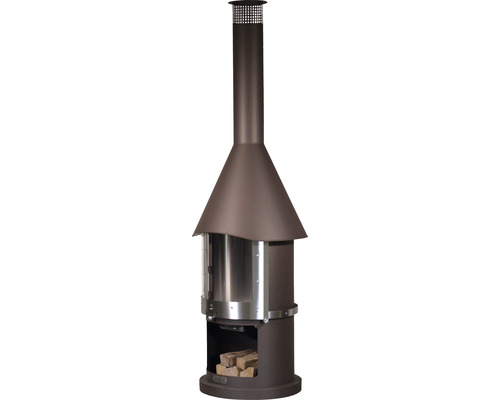 Zahradní krb s dřevem